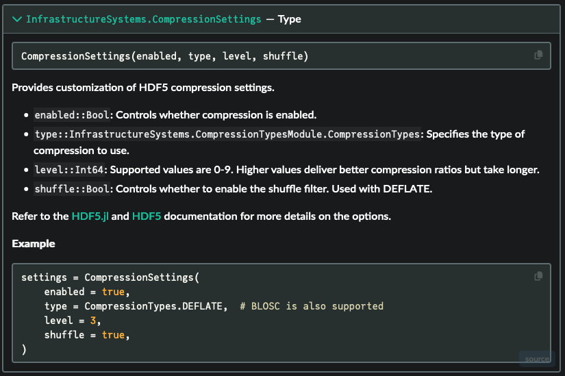 A docstring with function signature and args list